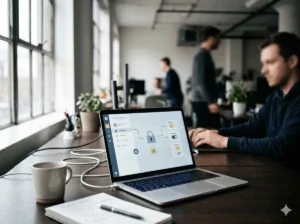 Developer workspace displaying app data-privacy settings amid new compliance rules